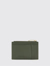 intrecciato lambskin card holder with zipped compartment