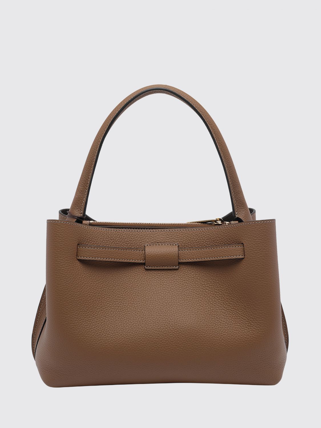 small grained leather shoulder bag with t timeless logo