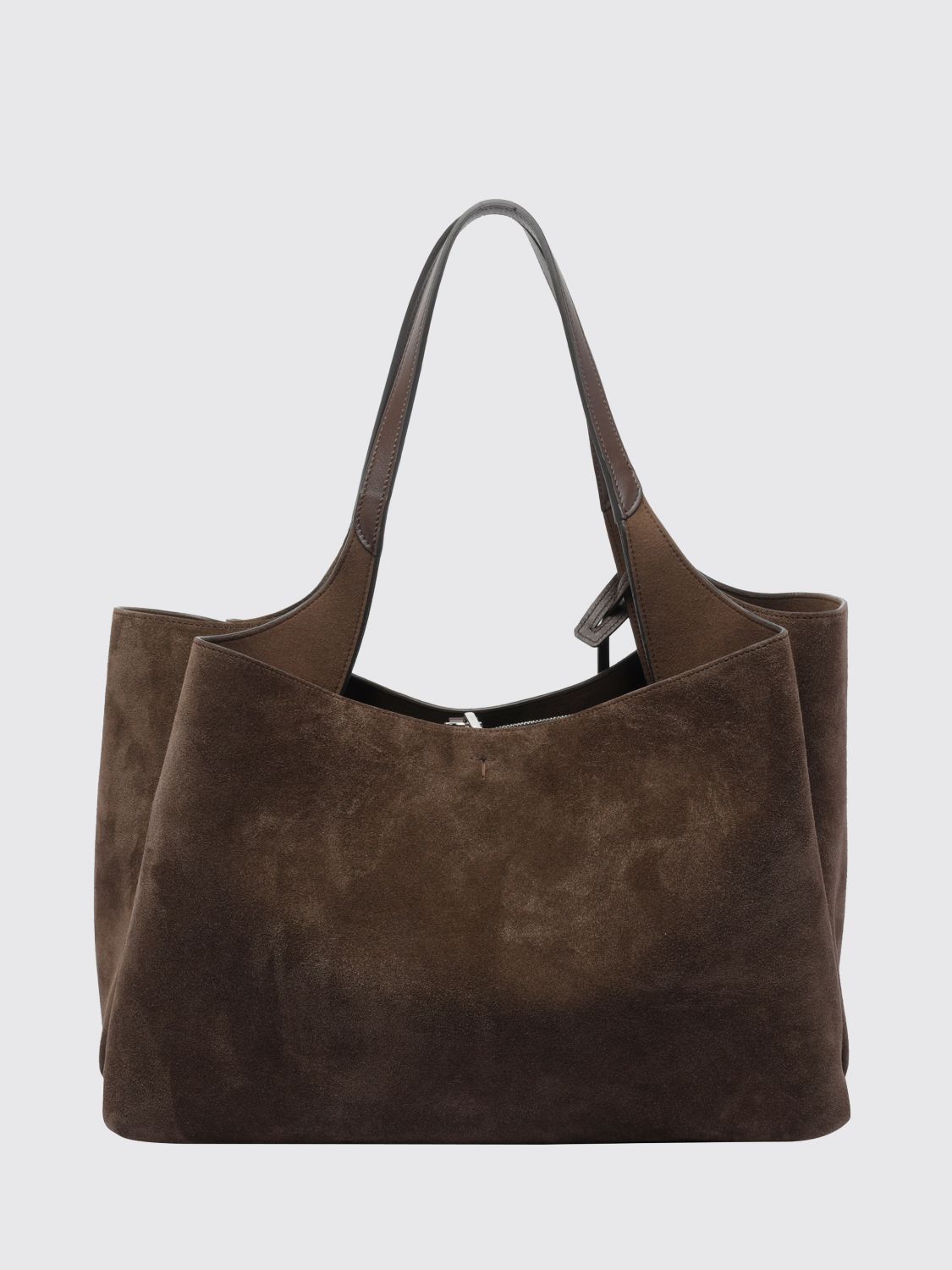 apa suede shoulder bag with t timeless logo