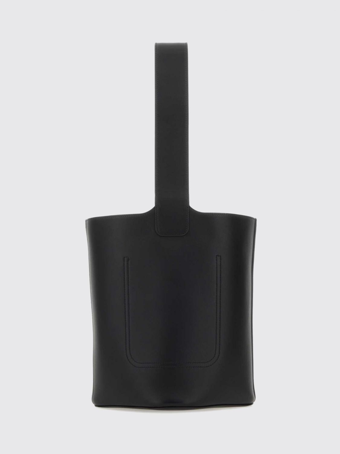 pebble calf leather handbag with adjustable handle