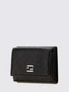 ff monogram wrinkled-effect leather tri-fold wallet