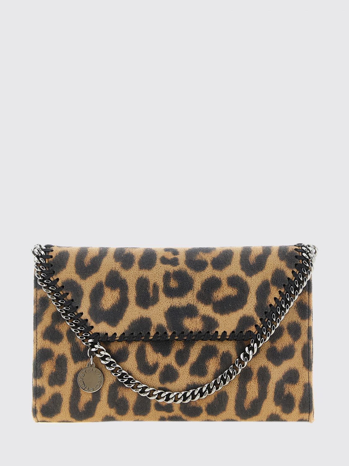 falabella animalier faux leather wallet on chain