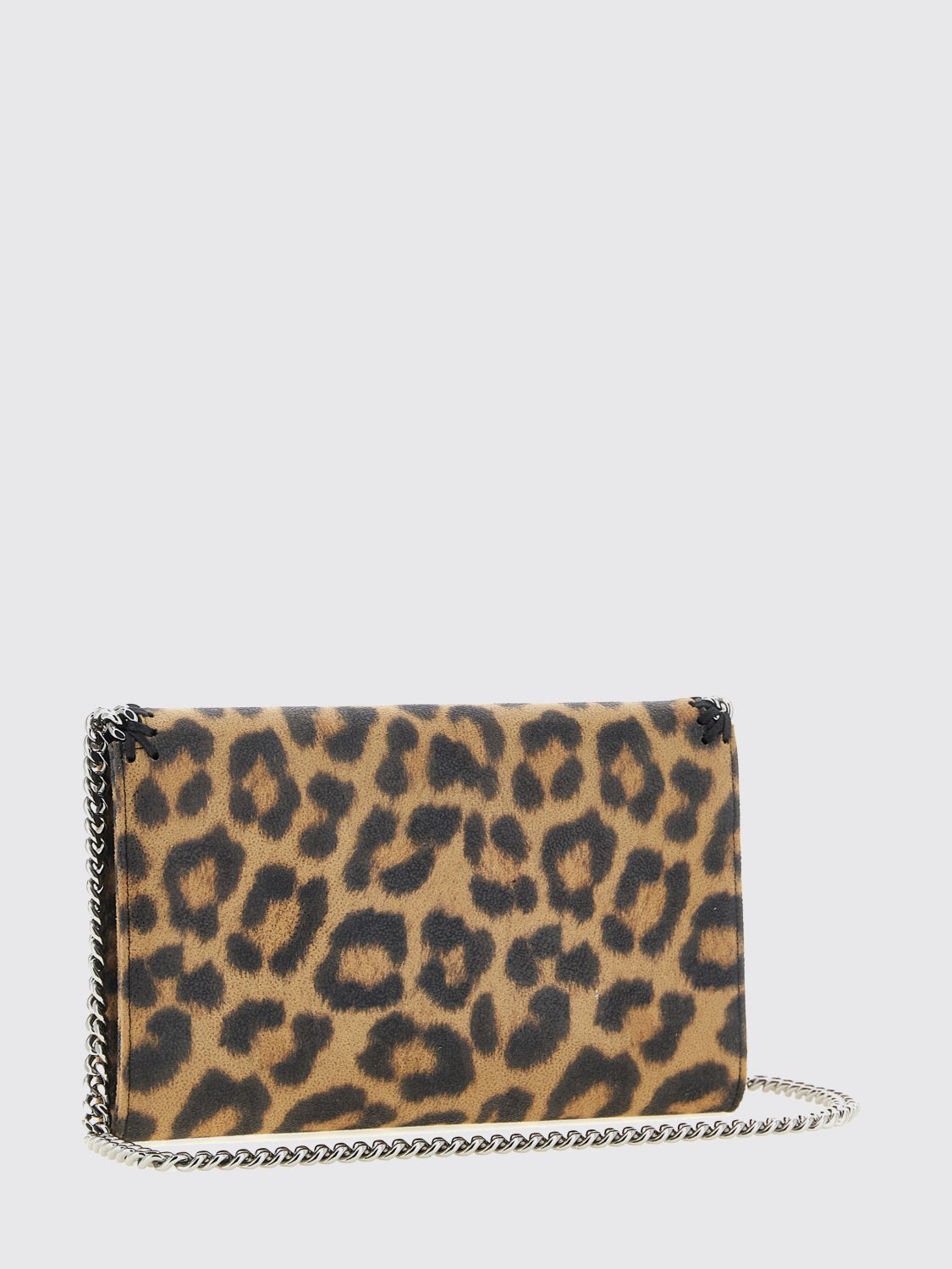 falabella animalier faux leather wallet on chain
