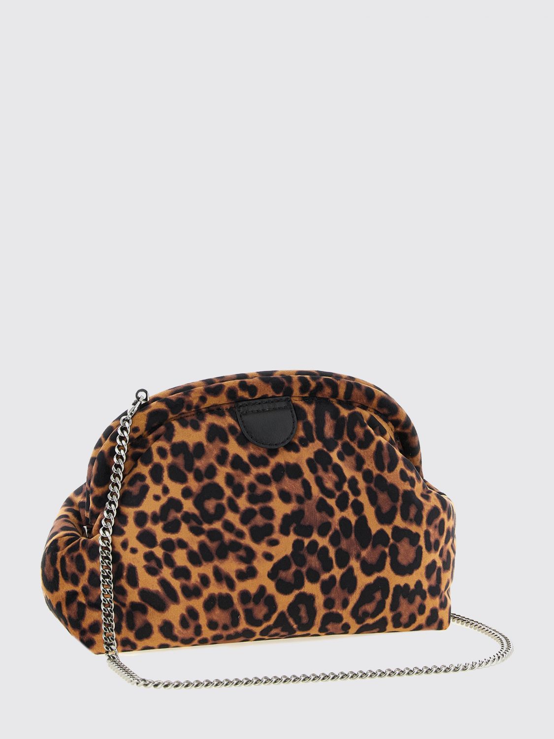 falabella animalier print clutch with chain strap