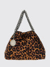 animalier velvet mini handbag with chain handles