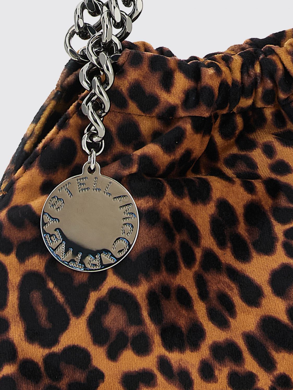 animalier velvet mini handbag with chain handles