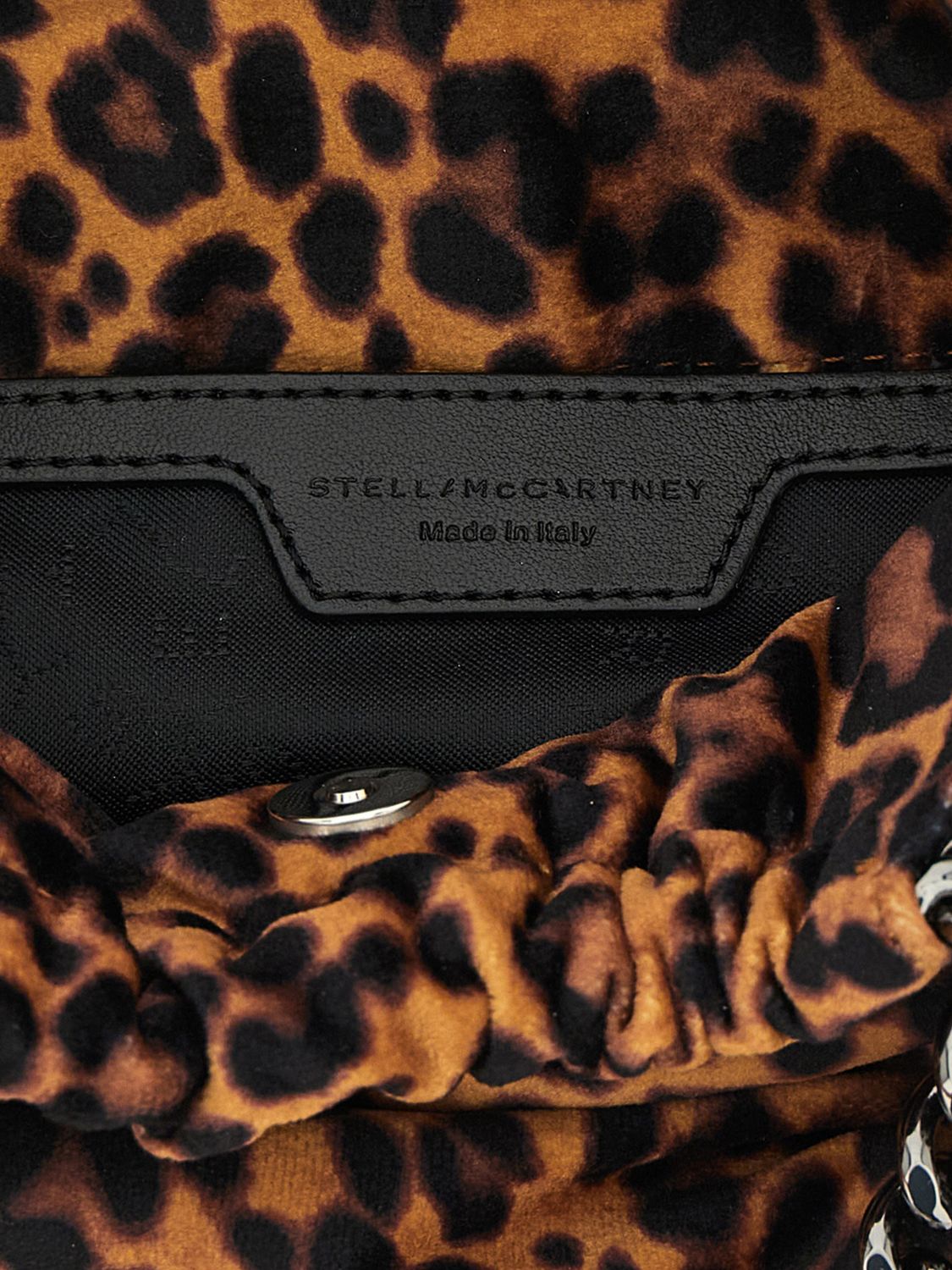 animalier velvet mini handbag with chain handles