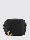 perforated logo mini camera bag with logo strap