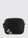 perforated logo mini camera bag with logo strap