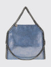 small falabella denim tote bag with chain trim