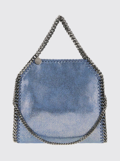 small falabella denim tote bag with chain trim