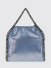 small falabella denim tote bag with chain trim