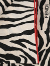 zebra animalier print silk square scarf