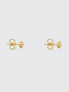 knot stud earrings in gold-plated sterling silver