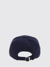 blue cotton baseball cap with contrasting logo