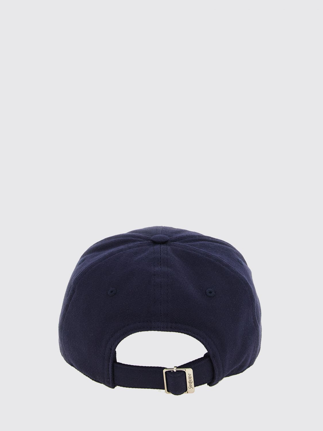 blue cotton baseball cap with contrasting logo