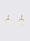 ysl monogram dangle earrings in gold-tone metal