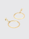 ysl monogram dangle earrings in gold-tone metal