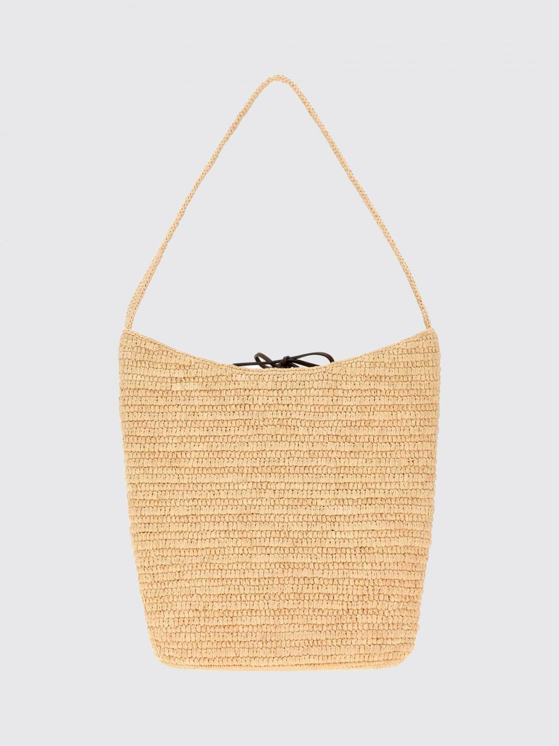 THE ROW OS alma woven raffia bucket bag with top handle