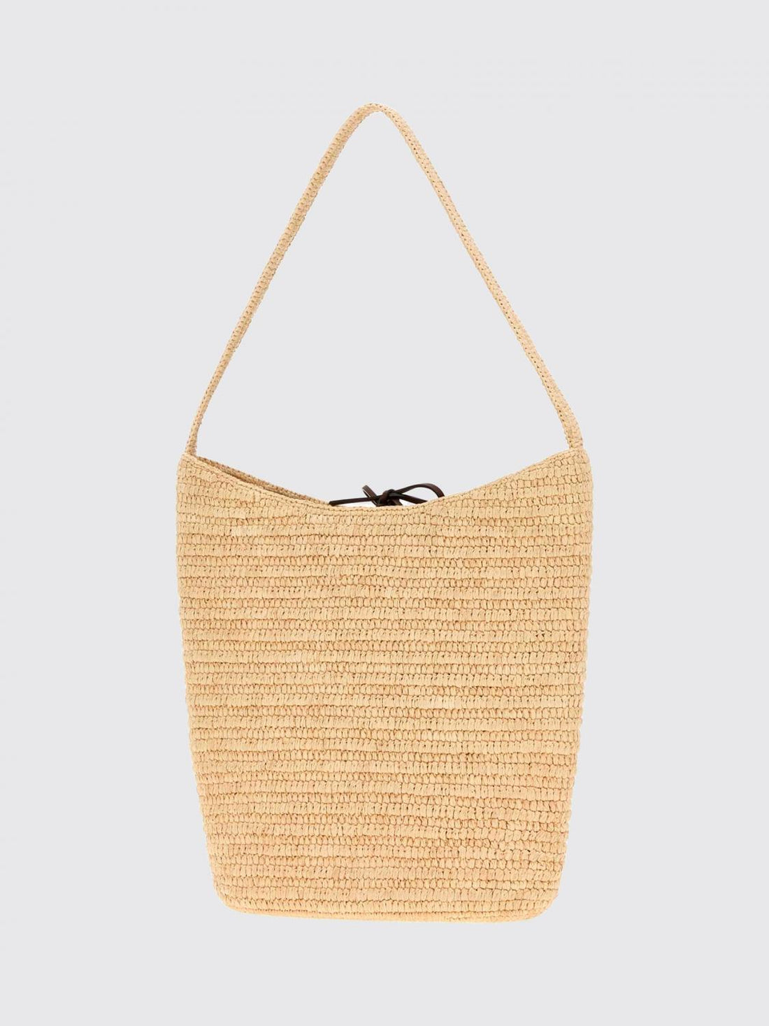 THE ROW OS alma woven raffia bucket bag with top handle