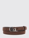 suede gg marmont belt with monogram buckle
