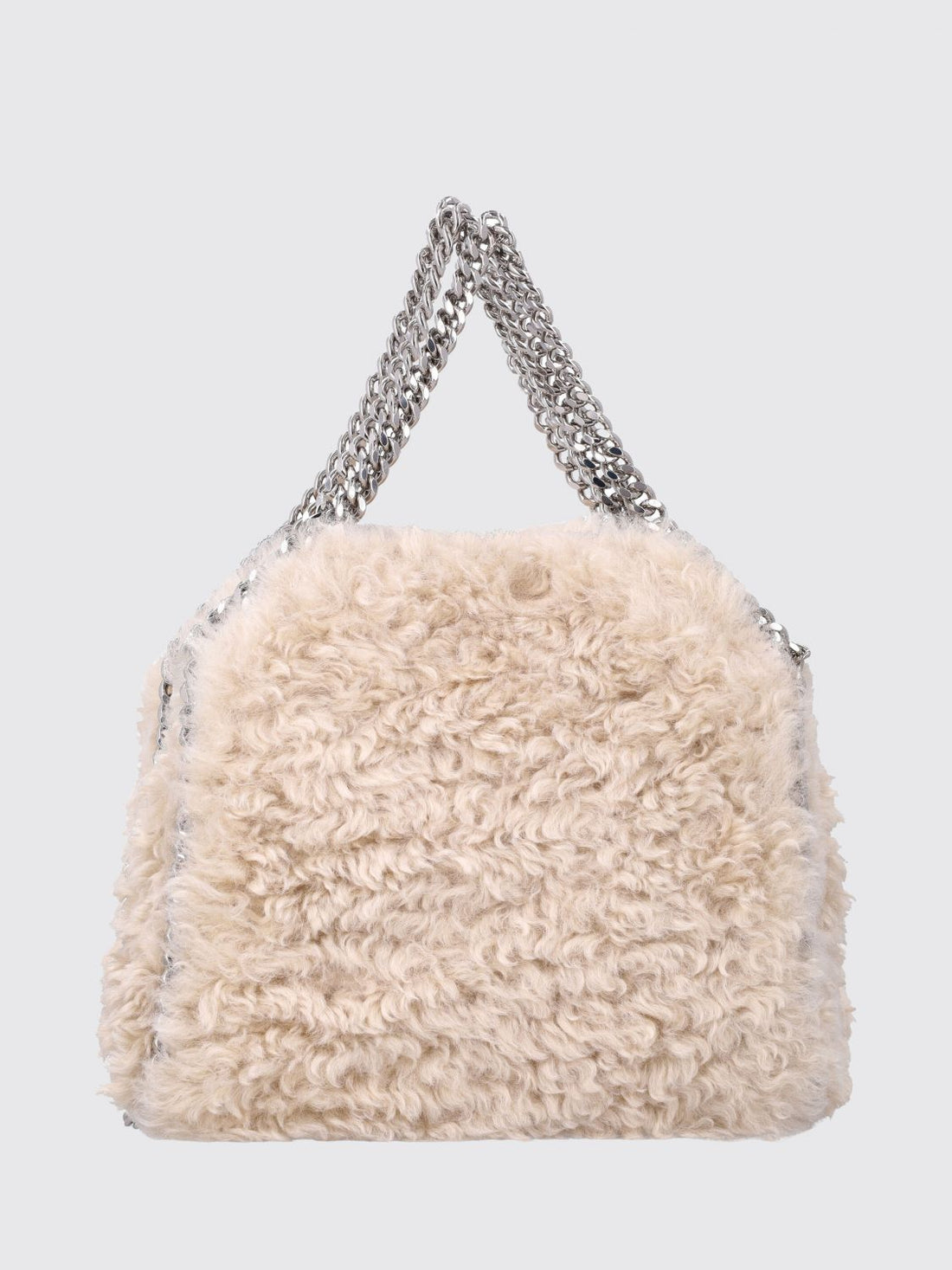 STELLA MCCARTNEY OS falabella vegan shearling handbag with double handle