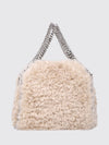 falabella vegan shearling handbag with double handle