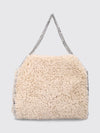 falabella tote bag in vegan shearling with chain handle