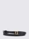 slim calfskin leather belt with ff monogram buckle