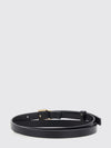 slim calfskin leather belt with ff monogram buckle