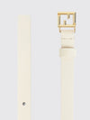 slim calfskin leather belt with ff monogram buckle