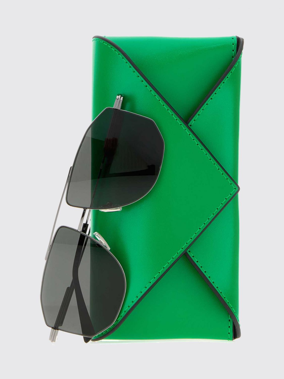 aviator sunglasses in metal with double bridge