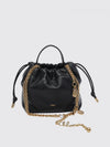 icons mini bucket bag chloé in lamb nappa with chain strap and charms