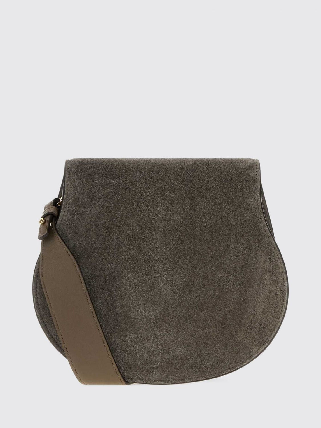CHLOÉ OS marcie mini crossbody bag chloé in suede calfskin with flap closure
