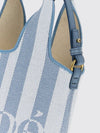 striped cotton handbag chloé with jacquard logo and leather handles