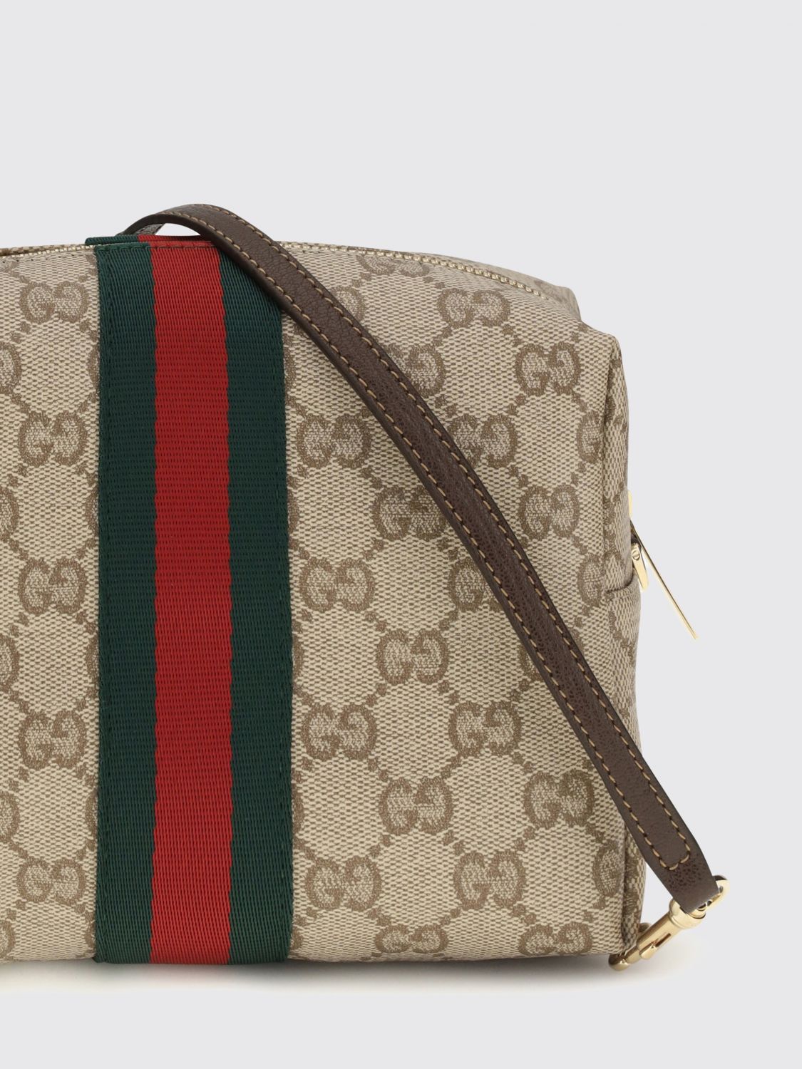 gg monogram jacquard mini shoulder bag with bicolour stripes