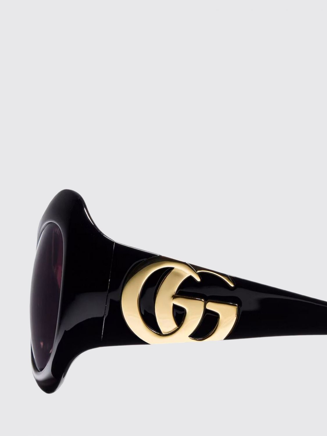 cat-eye sunglasses in tortoiseshell acetate with gg monogram logo