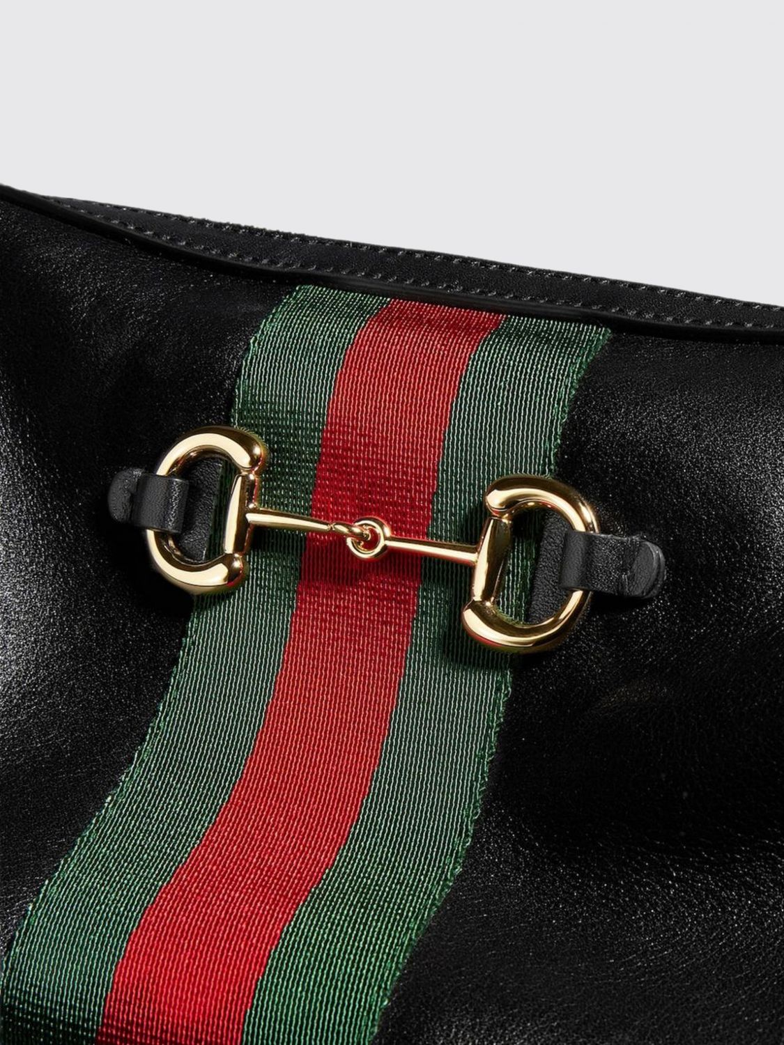 horsebit web calfskin leather mini crossbody bag with horsebit detail