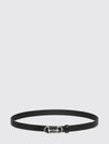 smooth calfskin leather belt with horsebit detail and interlocking closure