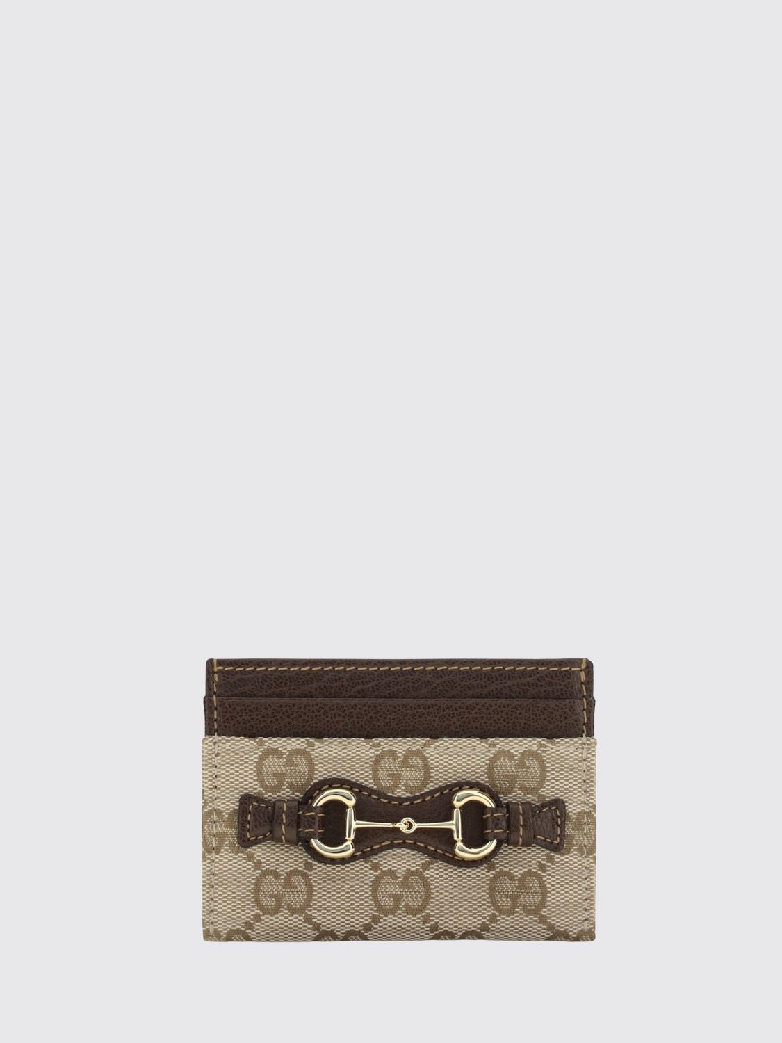horsebit card holder in gg supreme fabric with four card slots