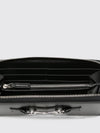 horsebit continental wallet in calfskin leather with zip closure