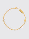 opyum brass bracelet with ysl monogram and crystals
