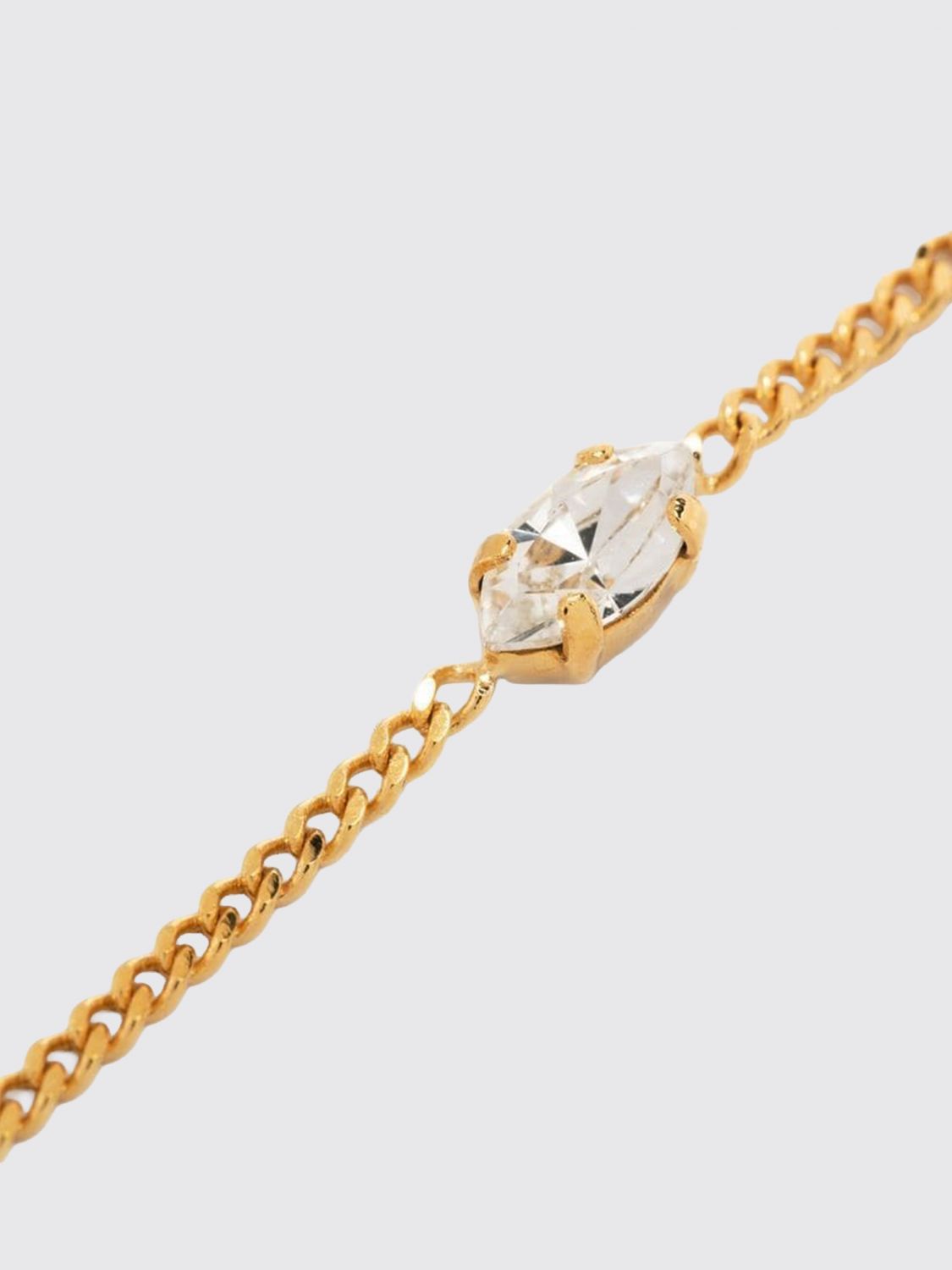 opyum brass bracelet with ysl monogram and crystals
