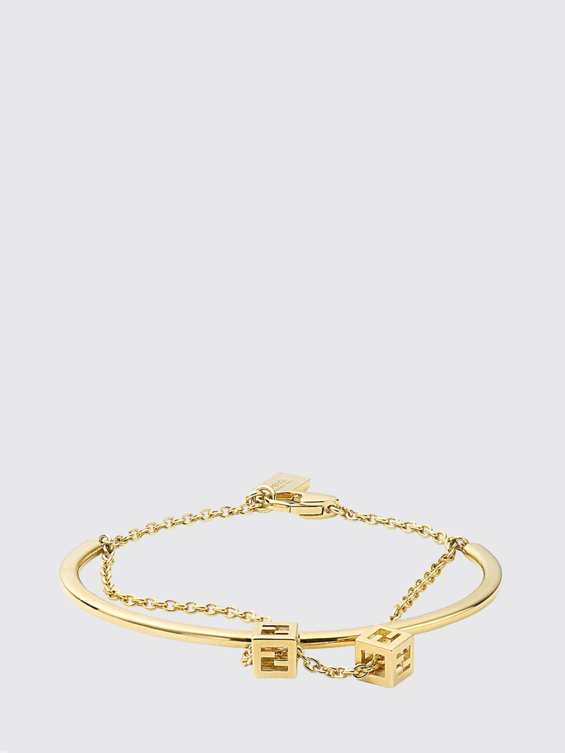 faces gold-tone bronze bracelet with ff monogram detail