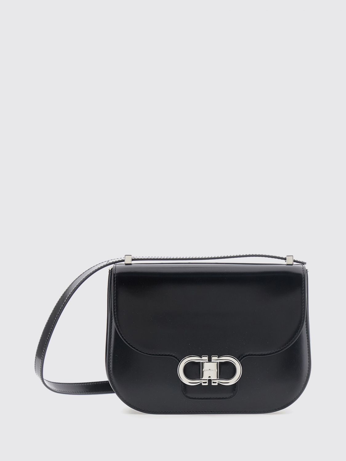 double gancini mini calfskin crossbody bag