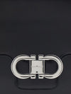 double gancini mini calfskin crossbody bag