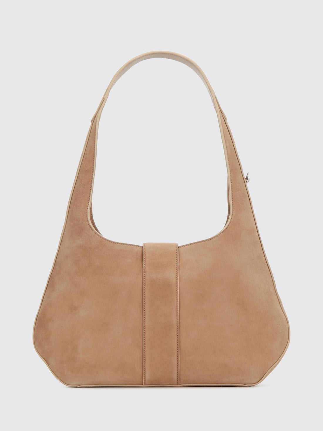 ROGER VIVIER OS belle vivier suede hobo bag with engraved plaque
