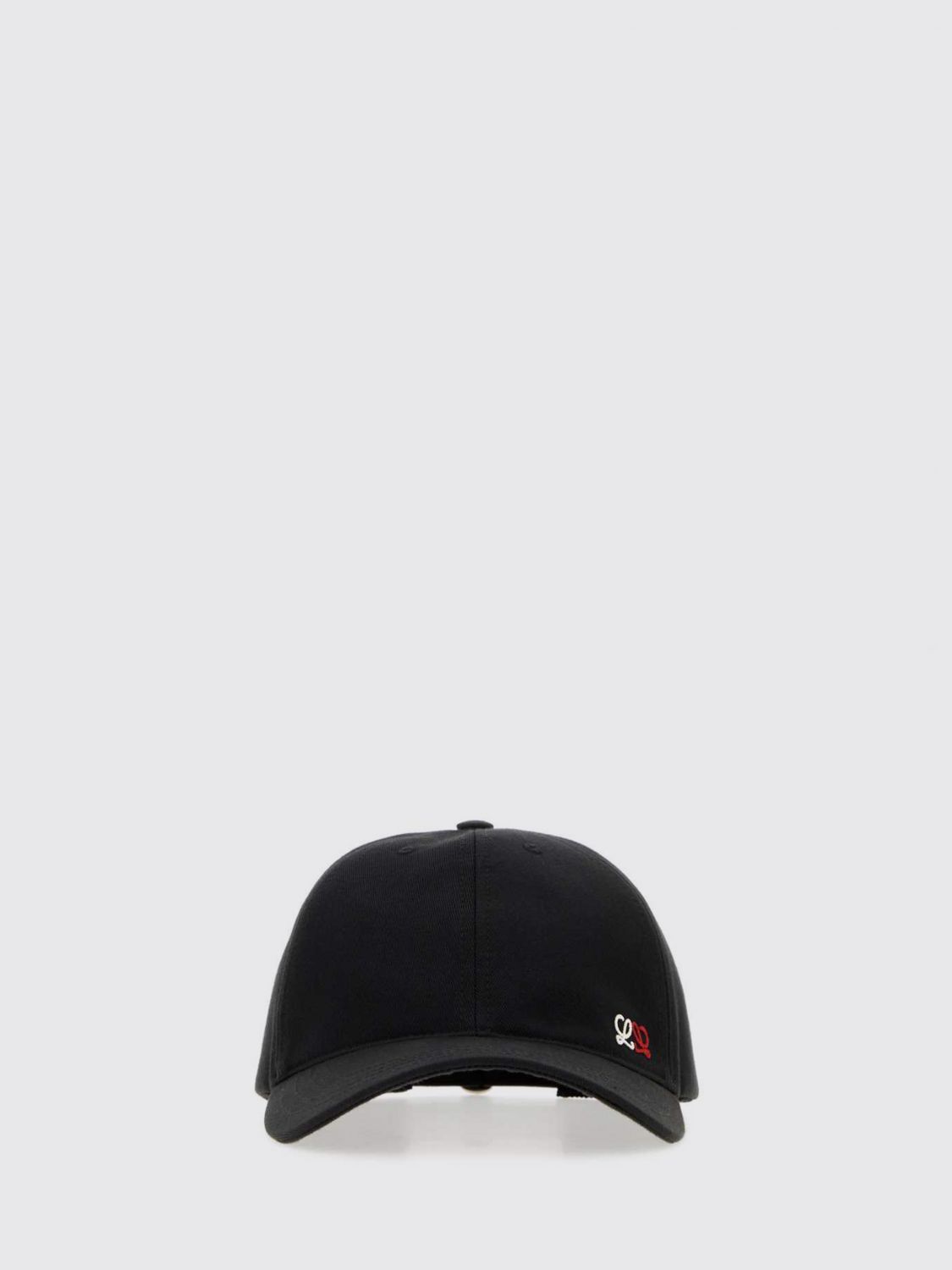 cotton baseball cap with embroidered anagram monogram