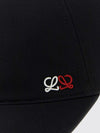 cotton baseball cap with embroidered anagram monogram