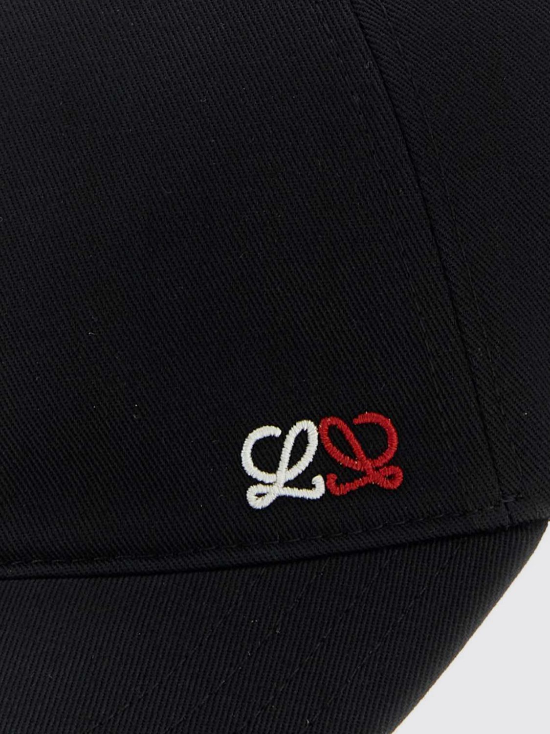 cotton baseball cap with embroidered anagram monogram